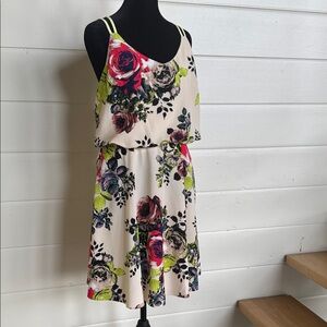 VILA Flourish Floral Mini Dress - Women’s Large